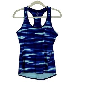 Athleta Vapor Scoop Racerback tank, size size XS , Blue Shades Water Pattern